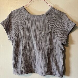 Madewell Size S Lightspun Renwood Button-Back Top in Faded Lavender